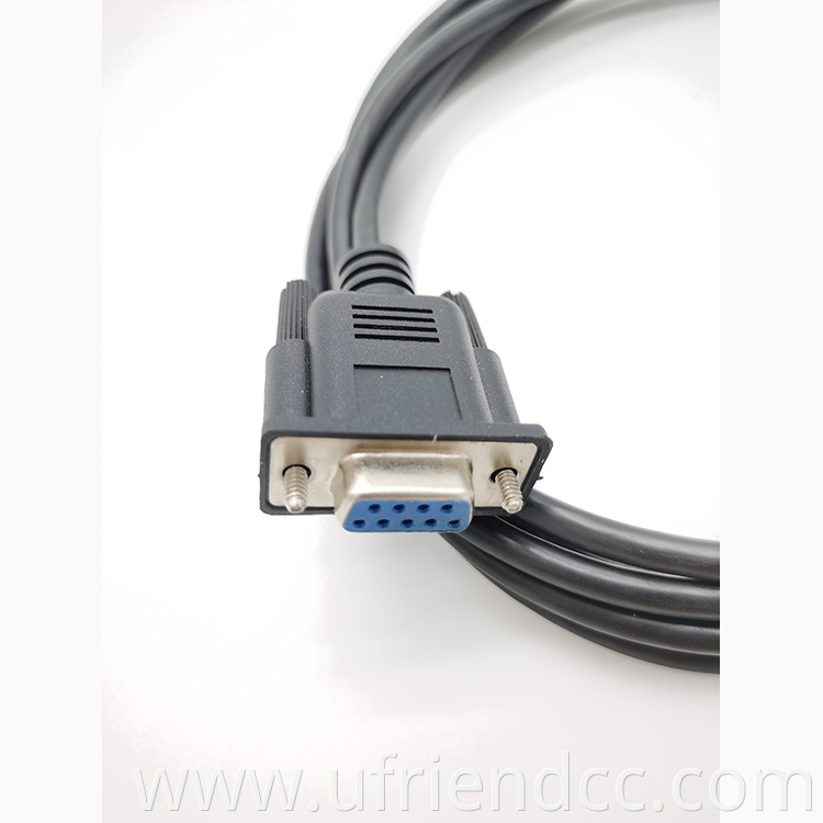 Custom RS232 DB9 Cable DB 9Pin to open end Cable for machine equipment computers